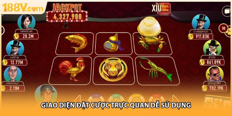 Giao diện đặt cược trực quan dễ sử dụng