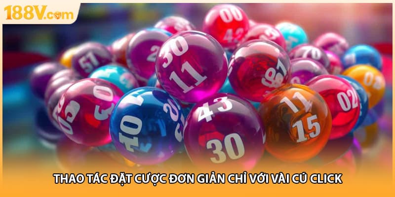 Thao tác đặt cược đơn giản chỉ với vài cú click